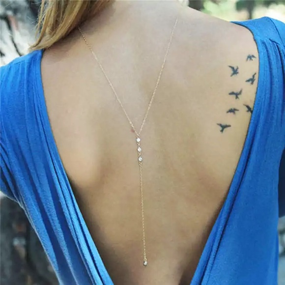 Crystal Backdrop Back Body Necklace - Picture 4 of 15